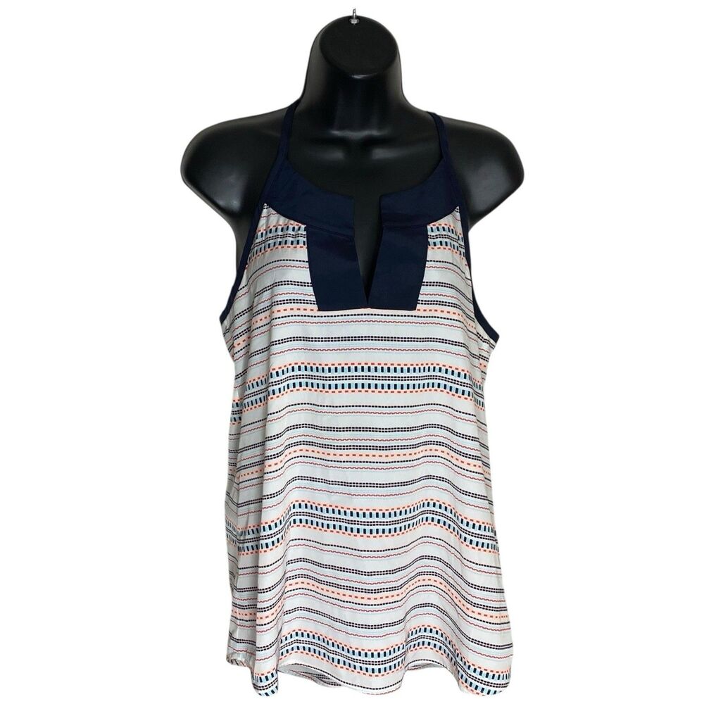 Athleta Halter Tank Top Womens XS V-Neck Tassels Beachy Athleisure Athletic Boho
